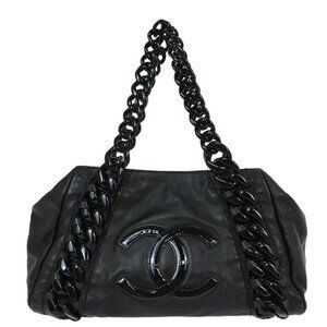 Chanel Black Calfskin Modern Chain Tote Bag 115777